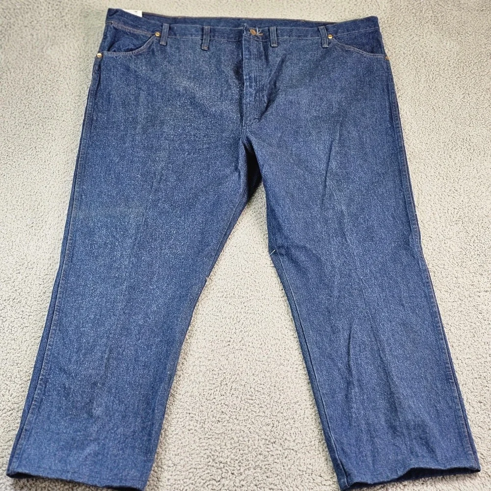 Wrangler Cowboy Cut Jeans Mens 50x30 Dark Blue Bootcut Denim Big & Tall 13MWZPW